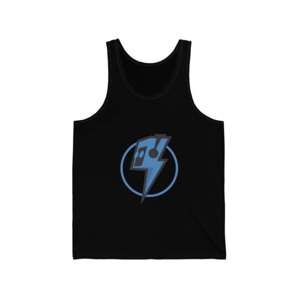 Strikah Blue Lightning Unisex Jersey Tank - Image 2