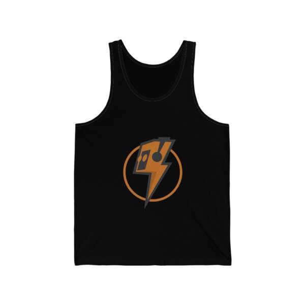 Strikah Orange Lightning Unisex Jersey Tank - Image 2