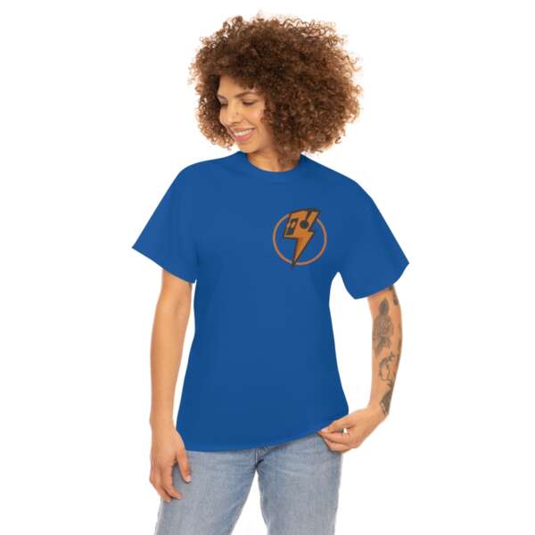 Strikah Orange Lightning Unisex Jersey Short Sleeve Tee - Image 10