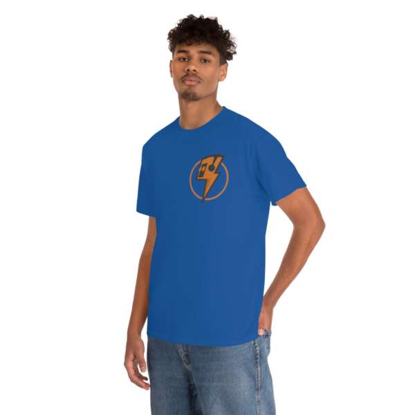 Strikah Orange Lightning Unisex Jersey Short Sleeve Tee - Image 13