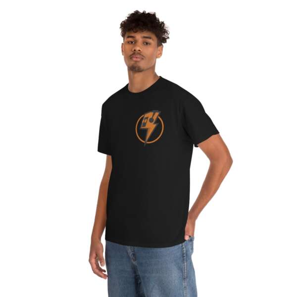 Strikah Orange Lightning Unisex Jersey Short Sleeve Tee - Image 5