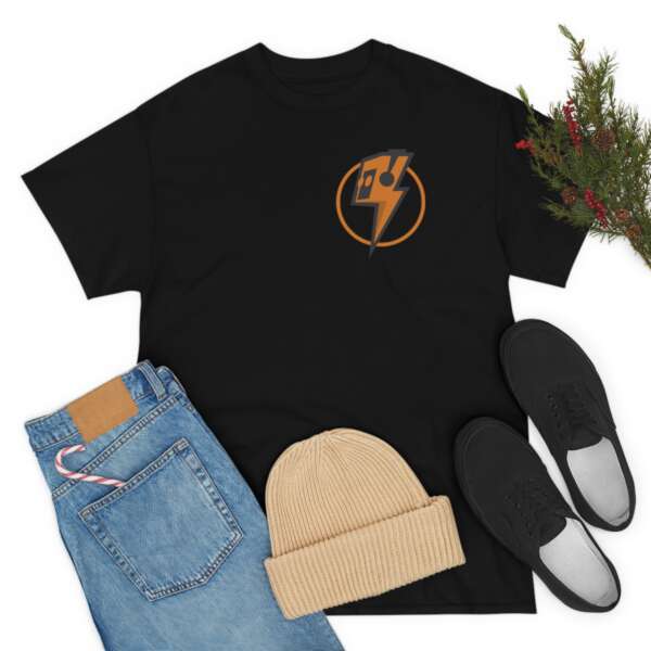 Strikah Orange Lightning Unisex Jersey Short Sleeve Tee - Image 7