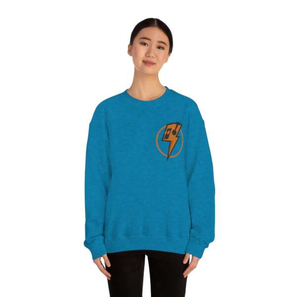 Strikah Orange Lightning Unisex Sweatshirt - Image 10