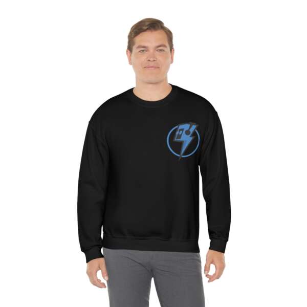 Strikah Blue Lightning Unisex Sweatshirt - Image 4