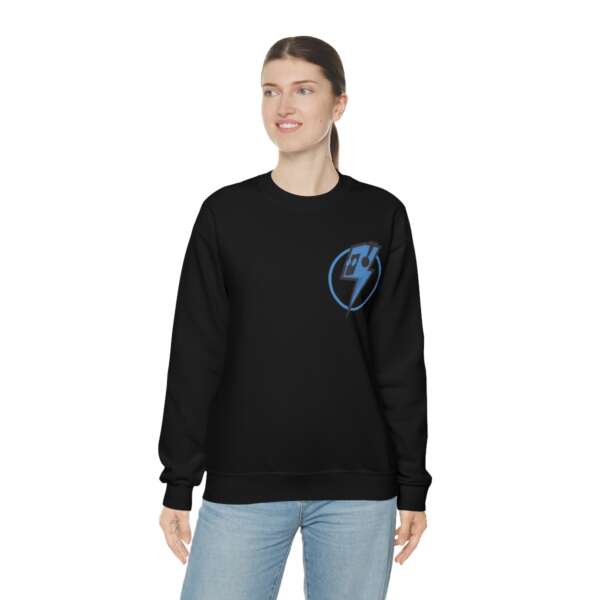 Strikah Blue Lightning Unisex Sweatshirt - Image 5