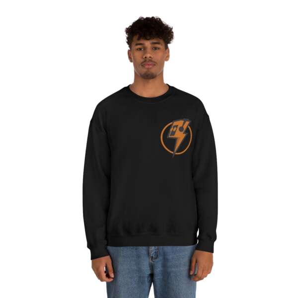 Strikah Orange Lightning Unisex Sweatshirt - Image 3