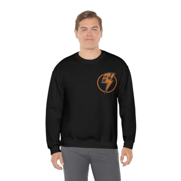 Strikah Orange Lightning Unisex Sweatshirt - Image 4