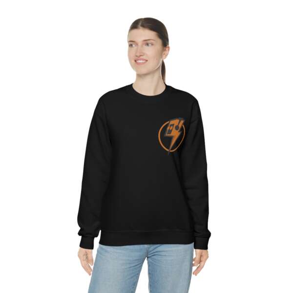 Strikah Orange Lightning Unisex Sweatshirt - Image 5