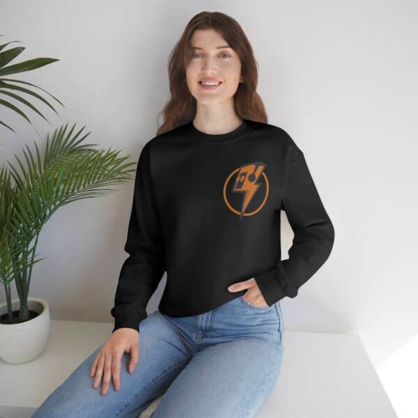 Strikah Orange Lightning Unisex Sweatshirt - Image 6