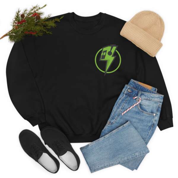 Strikah Green Lightning Unisex Sweatshirt - Image 7