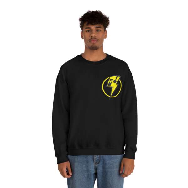 Strikah Yellow Lightning Unisex Sweatshirt - Image 3