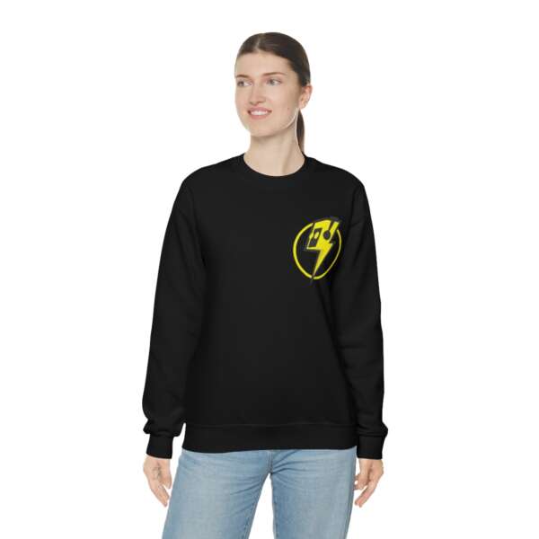 Strikah Yellow Lightning Unisex Sweatshirt - Image 5