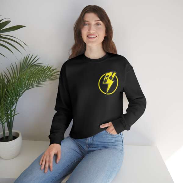 Strikah Yellow Lightning Unisex Sweatshirt - Image 6