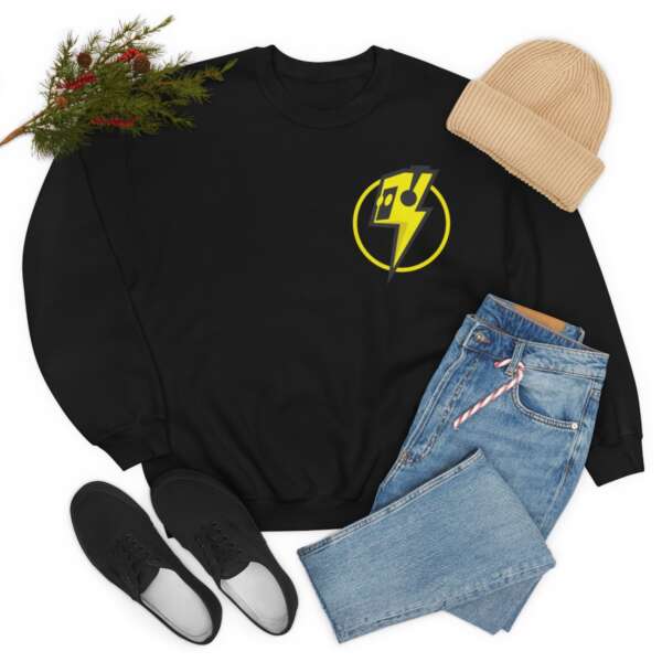 Strikah Yellow Lightning Unisex Sweatshirt - Image 7